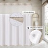 No Hooks Required Farmhouse Shower Curtain with Snap-in Liner -