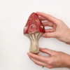 Kim Wallace Ceramic Wall Hanging - Mushroom Medium, Vintage Red