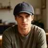 HIQIU Beret Cap Men's Flat Cap Gatsby Newsboy Cap, Herringbone