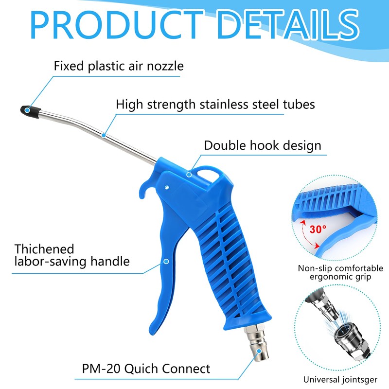 Compressed Air Gun and Blow Gun Set - Versatile Air