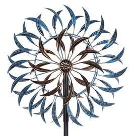 VEWOGARDEN Large Wind Spinners Outdoor, Metal Wind Sculptures & Spinners 360 Degrees Kinetic Wind Spinners for Yard and Garden 64 * 15.7 Inches
