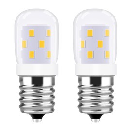 LED Microwave Light Bulbs Under Hood, 40W Equivalent, 110V/120V 3W Dimmable E17 LED Bulb for Whirlpool Microwave, Oven, Stove, Refrigerator, Warm White 2700K - 2 Pack