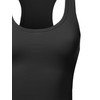 Basic Cotton Scoop Neck Sleeveless Cropped Racerback Tank Tops Black