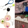 ZoloAJay 50Sets 1 inch Keychain Rings Silver Split Round Key