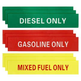 sourcing map Fuel Only Sticker Self-Stick Diesel Only/Mixed Fuel/Gasoline Only Marker Warning Label Signage 1-3/5 x 8 Inch for Pump Jugs Containers Multicolor, Pack of 30