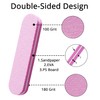 100/180 Grit Mini Nail Files, 6Pcs Thickened Professional Nail Files