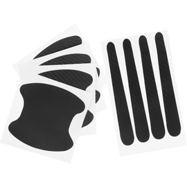 Protector de Manija de Puerta para Automóvil en PVC Negro, Diseño Poligonal y Flexible, Anti-rayaduras, Adecuado para Proteger Manijas de Puertas de Carro