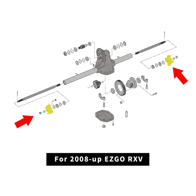 Drive-up 2 Pack EZGO Rear Wheel Hub Flange Plate for