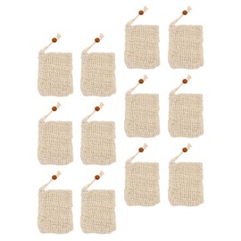 FOMIYES 14pcs Handmade Soap Storage Bag Loofah Soap Pouch Soap Supply Scrubber Net Pocket Exfoliating Bar Soap Sisal Soap Saver Linen Soap Bag Bar Soap Wipe Cotton Linen Plant