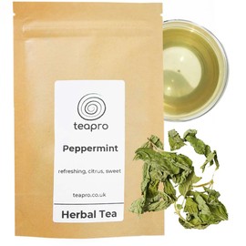 Teapro Premium Peppermint Tea 30g | Pure Caffeine-Free Peppermint Loose Leaf Tea | Herbal Infusion | Soothes Your Belly, Refreshing & Minty