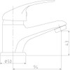 Sanitop-Wingenroth Tiado Single-Handle Mixer Tap for Washbasin Mixer I Chrome