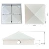 FGUYOHU 6x6 White Fence Post Caps Powder-Coated Aluminum Pyramid Deck
