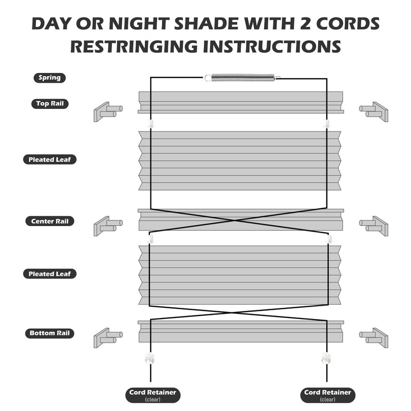 GGTE RV Pleated Shade Repair Kit with Wire Restring Tool,