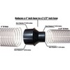 Dust Collection Cone Reducer 4-Inch to 2 1/2-Inch plus 5