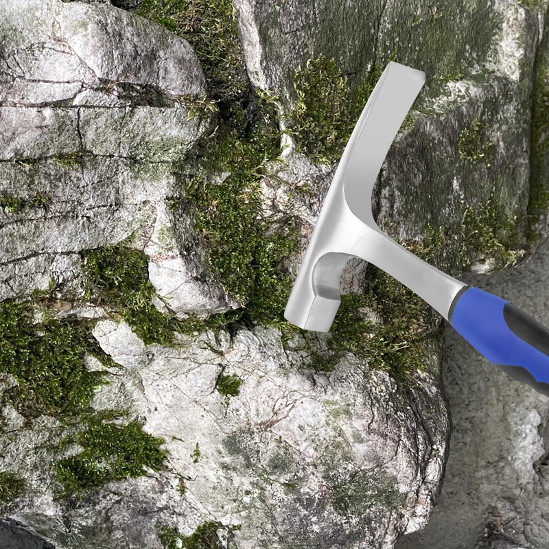 JAPCHET 29OZ Rock Pick Hammer, Flat Head Blue Brick Hammer