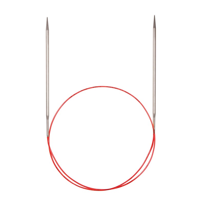 addi Aguja circular de encaje plateado (Turbo Rocket) con cordón