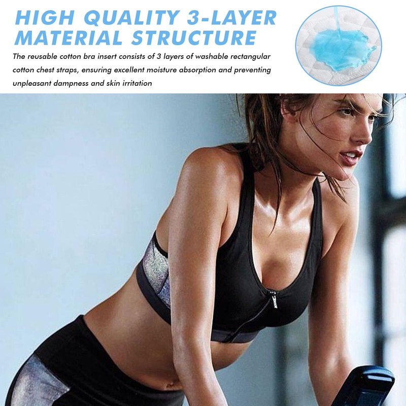 LEKEFETO 30 Pads Against Sweat 18 x 3 Inches, Bra