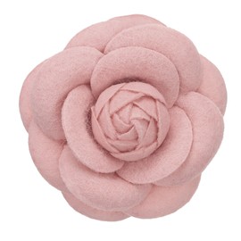 PATIKIL Camellia Flower Brooches, Vintage Fabric Flower Brooches Handmade Floral Lapel Pins for Women Hat Dress Shirt Tie Corsage Pink