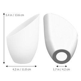 Luxshiny Horseshoe Lamp Shade Replacement 5-Pack Plastic Lamp Shades 5.35X3.54X1.65 Inch Lightweight Desk Table Covers for Bedroom Living Room Study