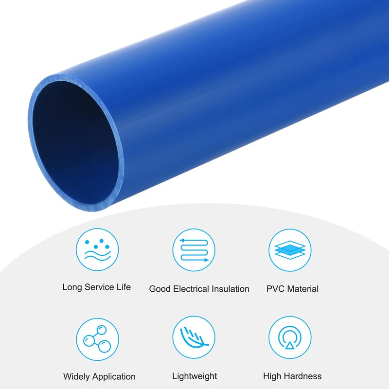 QUARKZMAN PVC Pipe, Rigid Round Pipe 36 mm ID 40