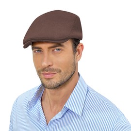 KUJUHA Men's Newsboy Cap Cotton Flat Ivy Gatsby Newsboy Hat Driving Hat Hunting Caps