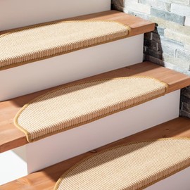 SAFAVIEH Stair Treads Collection Accent Rug - 1' x 2'2", Natural, Casual Design, Ideal for High Traffic Areas in Hallway, Bathroom & Home Office (STT102A-SET13)
