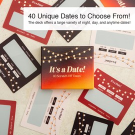 It's a Date!, 40 Fun and Romantic Scratch Off Date Night Ideas for Him, Her, Girlfriend, Boyfriend, Wife, Husband & Couples, Stocking Stuffers for Men and Women