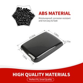 Center Console Cover Armrest Box Waterproof Protector Pet Pad Compatible with Dodge Challenger 2009-2014 Interior Accessories Carbon Fiber