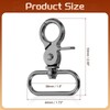 sourcing map 6Pcs Swivel Snap Hook, 38mm(1 1/2") Trigger Snap