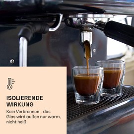 DUOS Feelino Double-walled Glasses with Stainless Steel Spoon, Thermal Glasses, Latte Machiato Glasses, Tea Glasses, Coffee Glasses with Floating Effect keep Drinks Warm or Cold for Longer