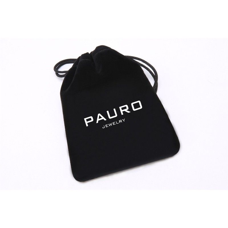 PAURO Men's Stainless Steel Engraved Character TCB Silver Ring Size