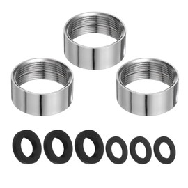 uxcell 3Pcs Faucet Adapter, Female 0.85in to Female 0.93in Kitchen Sink Stainless Steel Tap Aerator Adapter to Connect Garden Hose, Water Filter, Standard Hose Diverter