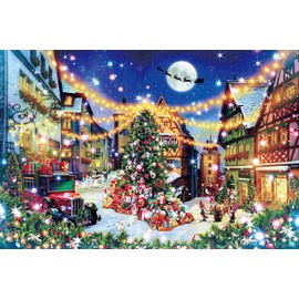 Epoch 1000 Piece Jigsaw Puzzle, Fantasy Landscape, Holy Night of Rotenburg, Luminous Puzzle, 19.7 x 29.5 inches (50 x 75 cm)
