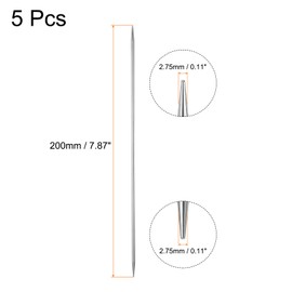 uxcell 5Pcs Knitting Needle 2.75mm Diameter 7.87 Inches Length Stainless Steel Double Pointed Sweater Stitching Needles for Handmade Projects DIY Knitting