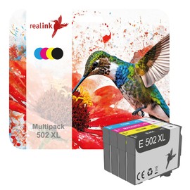 realink 4 502 XL Printer Cartridges Compatible with Epson 502 502XL Cartridges for Workforce WF2860 WF2865 WF2880 Expression Home XP5100 XP5105 XP5150 XP5155