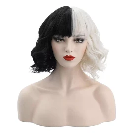 Generic Peluca Cosplay Bruja Negra Y Blanca Cruella