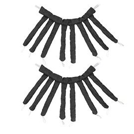 2 Diademas Rizadoras sin Calor con Rodillos Tipo Pulpo para Crear Rizos Naturales Mientras Duermes para Mujeres (negro)