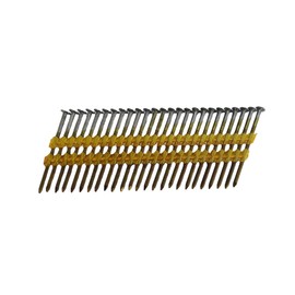 Zeluga 13-528 21 Degree 2-3/8" x.113" Round Head Ring Shank Plastic Strip Bright Collated Framing Nails, 5000/Box