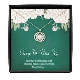 Sorry For Your Loss Necklace For Friend, Memorial Gift, Sympathy Gifts For Her, Remembrance Necklace, Unique Bereavement Gift, Condolence Bereavement Keepsake, Sterling Silver Support Gift