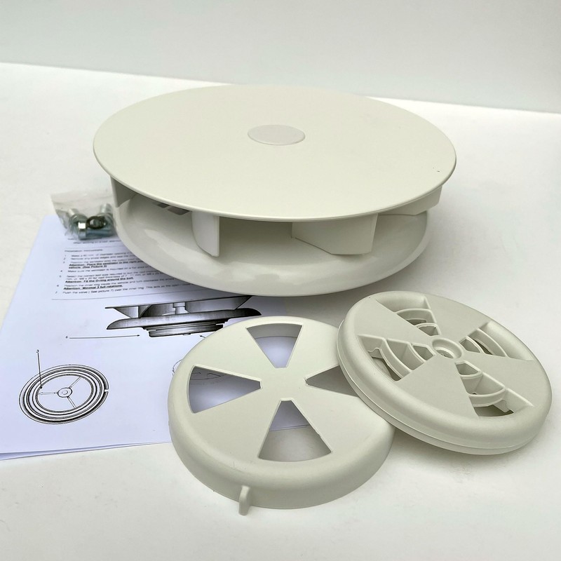 Low profile rotary vent for vans buses wind driven rotating