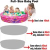 3 Rings Kiddie Pool, 48”X12”, Kids Swimming Pool, Inflatable Baby