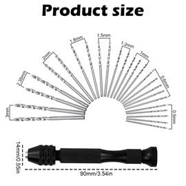 26-Piece Precision Pin Vise Hand Drill Set, Mini Hand Drill with Multiple Bits for Crafts, Models, and Jewelry Making