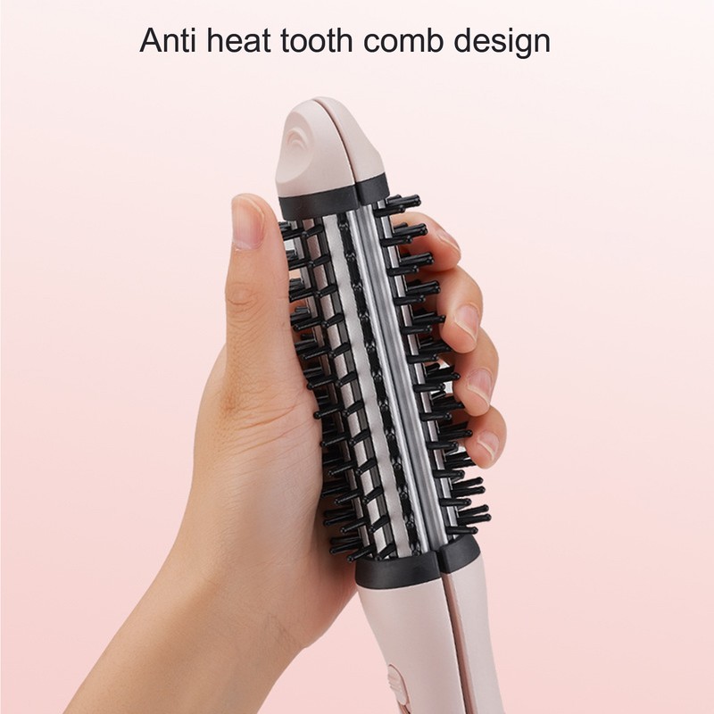 2‑in‑1 Hair Straightener Flat Iron Hot Round Brush Hair Straightening