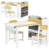 Qaba Kids Desk and Chair Set, Activity Craft Table for