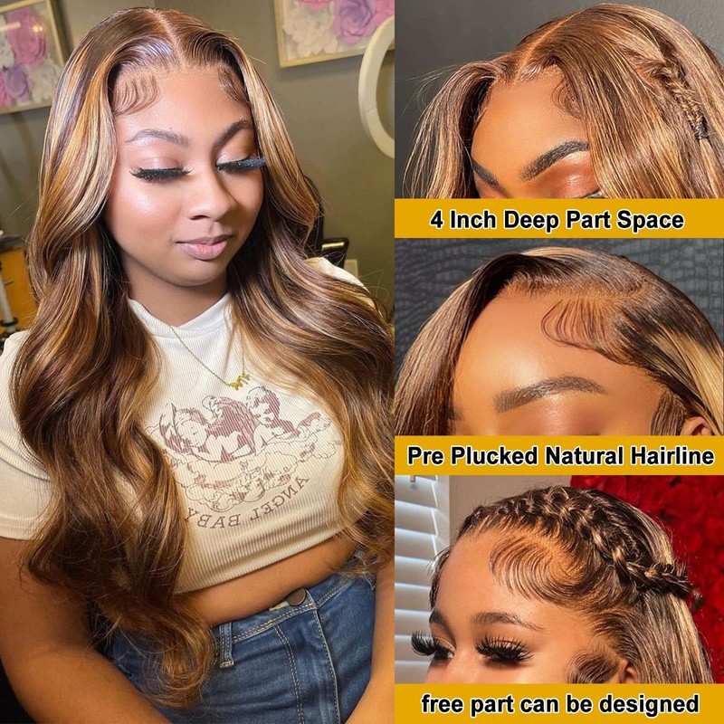 Silaiya Ombre Lace Front Wig Human Hair 13x4 HD Transparent