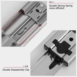 LONTAN 10 Pairs Soft Close Drawer Slides 14 Inch Drawer Guides 3 Fold Full Extension Ball Bearing Heavy Duty Drawer Slides, 100LB Capacity