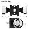 newliplace Black Passage Door Knobs Interior, Crystal Glass Door Knobs