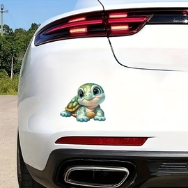 Cute Turtle Vinyl Car Window Decals – Waterproof Removable Bumper Sticker 2-Pack, Adorable Cartoon Design for Laptops, Vehicles, and Water Bottles#B044