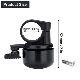 2 Pcs Bike Bell Bicycle Bell with Loud Crisp Clear Sound, Road and Mountain Bike Bell Adults Kids (Black)