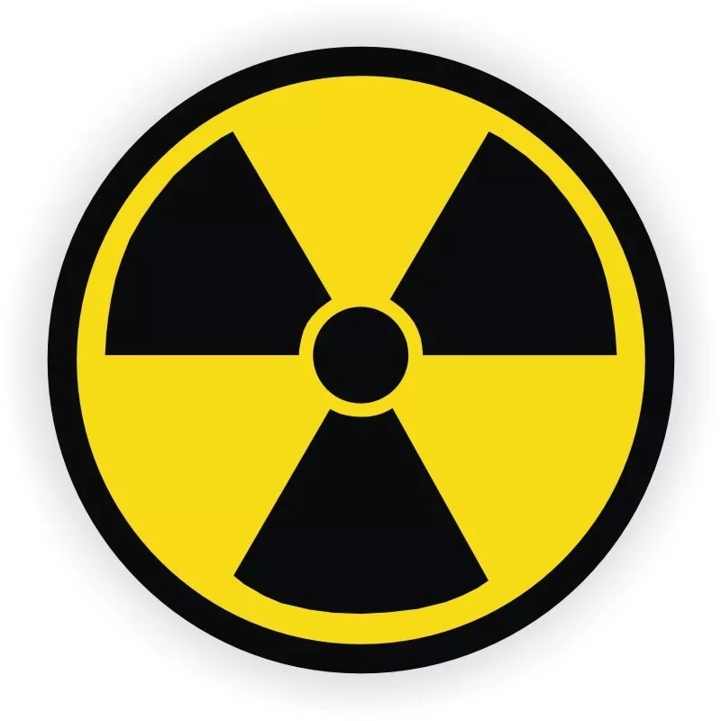 Unbranded/Generic 3pcs Radiation Symbol Hard Hat Stickers Helmet Decals Radioactive